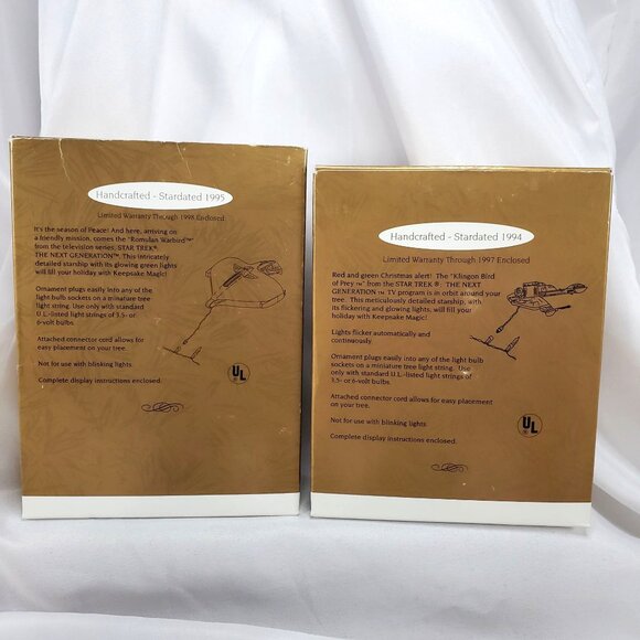 Hallmark Ornaments Star Trek Collection 1990s Magic Lighted Ships Lot of 7 - Picture 4 of 12